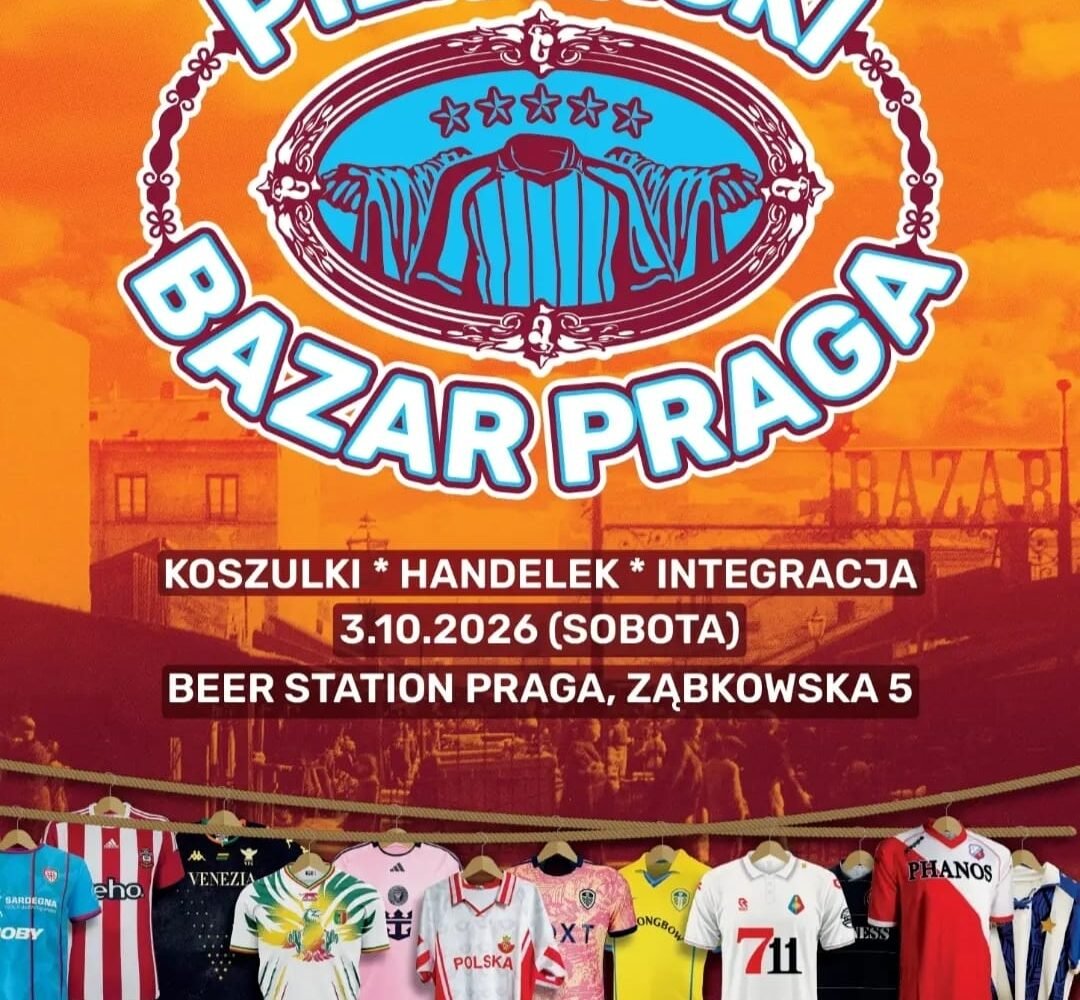 Najbliższy event koszulkowy, na którym będę obecny jako wystawca to Piłkarski Bazar Praga. 3 października - Warszawa Praga. Spotkajmy się tam.