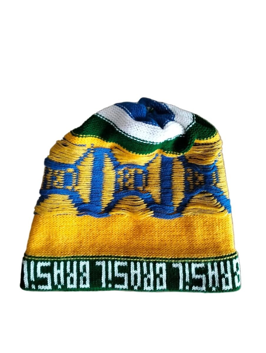 Brazil kids winter hat, product photo 3