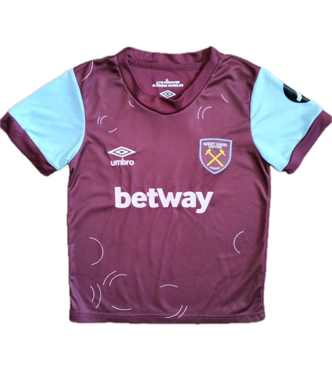 Koszulka dziecięca West Ham United 2023/24 domowa Umbro, zdjęcie produktowe 1