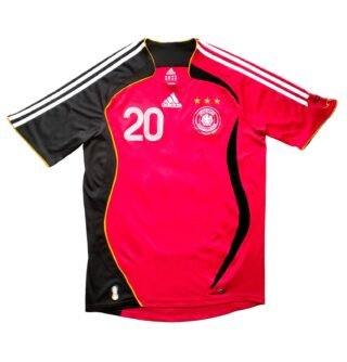 Koszulka reprezentacji Niemiec 2006 wyjazdowa Adidas - Lukas Podolski, zdjęcie produktowe 2