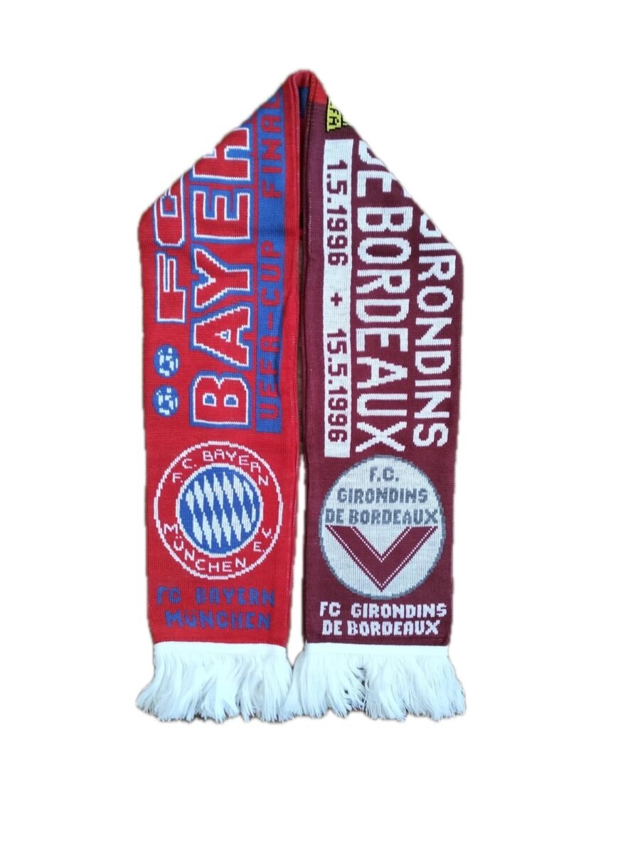 Szalik meczowy Bayern Monachium - Girondins Bordeaux, finał Pucharu UEFA 1995/96 2