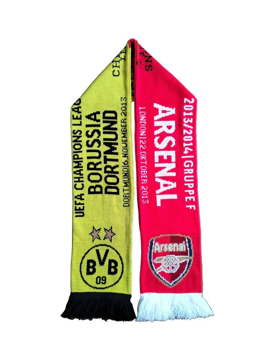 Szalik meczowy Borussia Dortmund - Arsenal, Liga Mistrzów 2013/14, zdjęcie produktowe 1