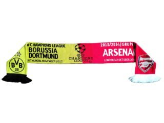 Szalik meczowy Borussia Dortmund - Arsenal, Liga Mistrzów 2013/14, zdjęcie produktowe 2